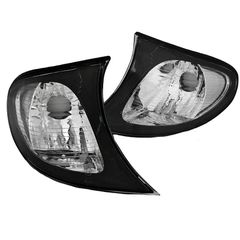 Μπροστινά Φλας Για Bmw 3 E46 01-05 Sedan/Touring Μαύρα/Clear Depo KPBM27