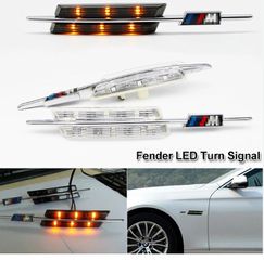 Πλαϊνά Φλας Φτερού Για Bmw BMW 1/3/5 Series E60 / E61 / E82 / E87/ E88 / E90 / E91 / E92 / E93 M-Look Led Dynamic Φιμέ 2 Τεμάχια