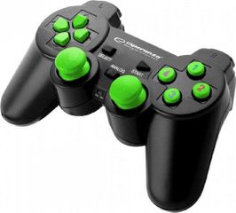 Esperanza Gladiator EGG108G Ασύρματο Gamepad για PS3 / PC Black/Green