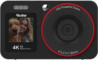 Rollei Compactline 64 Dual Screen Compact Φωτογραφική Μηχανή 64MP 4K UHD Μαύρη