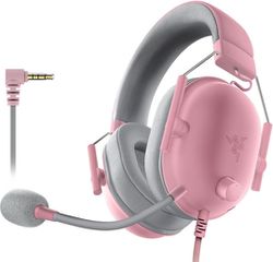 Razer BlackShark V2 X Over Ear Gaming Headset με σύνδεση 3.5mm Ροζ