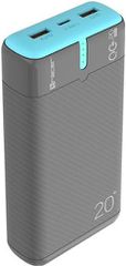 Tracer EnerGen Power Bank 20000mAh 22.5W με 2 Θύρες USB-A και Θύρα USB-C Power Delivery / Quick Charge 3.0 Gray Blue