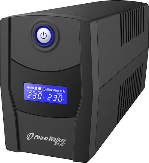 Powerwalker Basic VI 600 STL FR UPS Line-Interactive 600VA 360W με 2 Schuko Πρίζες