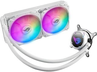Asus ROG Strix LC III 240 (v2) Υδρόψυξη CPU Διπλού Ανεμιστήρα 120mm για Socket AM4/AM5/1700/1200 με ARGB Φωτισμό Λευκή