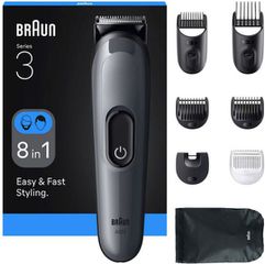 Braun Επαναφορτιζόμενη Κουρευτική Μηχανή Γκρι AIO3540