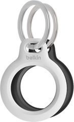 Belkin Key Ring Θήκη Μπρελόκ Σιλικόνης για AirTag Black / White