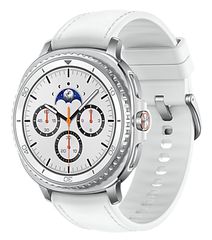 Samsung Galaxy Watch8 Classic LTE Stainless Steel 46mm Αδιάβροχο με eSIM και Παλμογράφο (Λευκό)