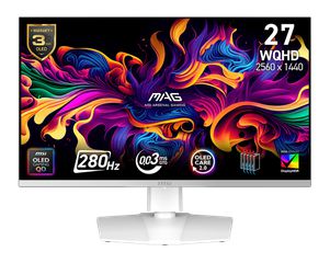 MSI MAG 272QPWDE QD-OLED X28 Gaming Monitor 26.5" QHD 280Hz White
