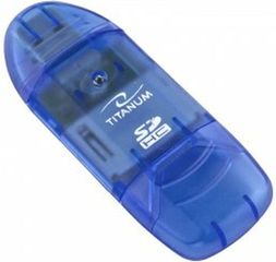 TITANUM TA101 Card Reader USB 2.0 για SD Μπλε