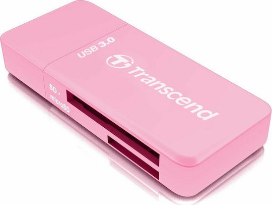 Transcend RDF5 Card Reader USB 3.0 για SD/microSD Ροζ