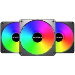 Montech GF120R V2 ARGB, Ανεμιστήρες, Black/White, 3 τεμ., reverse, 120 mm