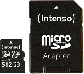 Intenso microSDXC 512GB C10 UHS-I Professional + Adapter