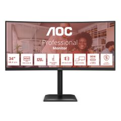 AOC E4 CU34E4CV Monitor 34" Curved VA UltraWide Quad HD 120Hz