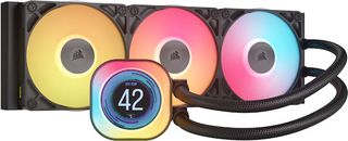 Corsair iCUE LINK TITAN 360 RX LCD Υδρόψυξη Επεξεργαστή Τριπλού Ανεμιστήρα 120mm για Socket AM4/AM5/1700 με RGB Φωτισμό