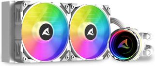 Sharkoon S80 RGB Υδρόψυξη Επεξεργαστή Διπλού Ανεμιστήρα 120mm για Socket AM4/AM5/1700/1200/115x Λευκή