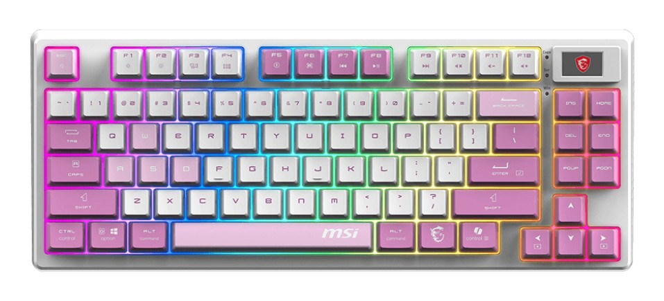 MSI Forge GK600 TKL W Violet US Gaming Keyboard