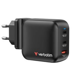 Verbatim Mini Φορτιστής Χωρίς Καλώδιο GaN, USB-A, 2 USB-C 100W Power Delivery, Quick Charge 3.0