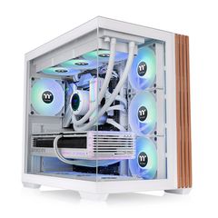 Thermaltake View 380 WS ARGB, Midi-Tower Case White/Wood