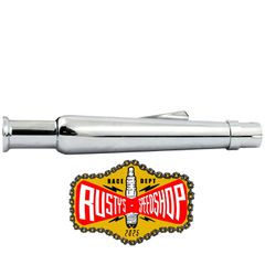 Trumpet universal straight muffler 18-1/2" long chrome