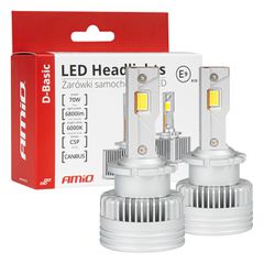 Amio Amio - ΛΑΜΠΕΣ LED D2S/D2R 12V 6.000K 6800lm CAN-BUS D-BASIC SERIES - 2 Τεμ. (03627/AM)