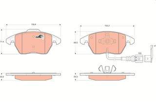 Σετ τακάκια, δισκόφρενα  COTEC