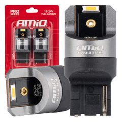 Amio Amio - ΛΑΜΠΑΚΙΑ WY21W 7440 12/24V 6.000K 2xSMD LED FULL CAN-BUS ΠΟΡΤΟΚΑΛΙ PRO SERIES - 2 Τεμ. (03600/AM)