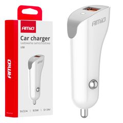 Amio Amio - ΦΟΡΤΙΣΤΗΣ ΑΝΑΠΤΗΡΑ 12/24V ΜΕ 1 ΘΥΡΑ USB 10.5W 5V/2.1A ΛΕΥΚΟΣ - 1 Τεμ. (03873/AM)