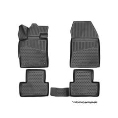 Novline ΠΑΤΑΚΙΑ ΣΕ ΣΚΑΦΗ TPE ΛΑΣΤΙΧΟ ΓΙΑ HONDA CIVIC / CIVIC SI 2022+ ΧΩΡΙΣ USB ΣΤΑ ΠΙΣΩ ΚΑΘΙΣΜΑΤΑ ΣΕ ΜΑΥΡΟ ΧΡΩΜΑ NOVLINE - 4 ΤΕΜ.