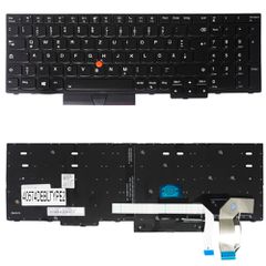 Deutsche Tastatur für Laptop - German Laptop Keyboard για Lenovo ThinkPad E580 20KS 20KT E585 20KV E590 20NB 20NC L590 20Q7 20Q8 L580 20LW 20LX P52 20M9 20MA 01YP680 DE Backlight Pointer Black ( Κωδ.4