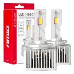 Amio Amio - ΛΑΜΠΕΣ LED D3S/D5R/D8S 12/24V 6000K 9.000lm 50W X ALL IN ONE SERIES CAN-BUS (ΜΕ ΑΝΕΜΙΣΤΗΡΑΚΙ) - 2 ΤΕΜ. (03669/AM)