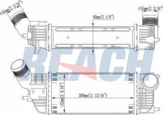 Carro Ψυγείο Intercooler 2.0 HDi Πετρέλαιο (300x155x80) κατάλληλο για PEUGEOT 407 2004-2010 (6D/6C) / 0384N4 - 1 Τεμ