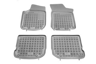 Λαστιχένια πατάκια VW Golf 4 / VW Bora / VW Jetta / VW Beetle / Skoda Octavia (1997-2010) / Seat Leon και Toledo (1999-2005) - τύπου σκαφάκι - γκρι - 4τμχ., Rezaw Plast