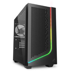 Sharkoon J1000 ARGB micro-ATX, Κουτί Υπολογιστή, Tempered Glass, Black