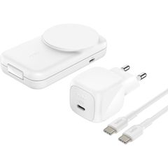 Belkin Ασύρματος Φορτιστής Qi2 25W Λευκός (UltraCharge Foldable Magnetic 2-in-1)