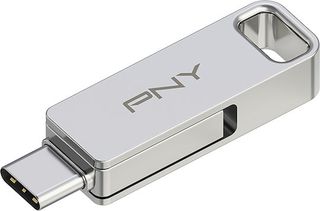 PNY Duolink 64GB USB 3.2 Stick με σύνδεση USB-A & USB-C Ασημί