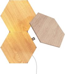 Nanoleaf Elements Wood Look Hexagons Διακοσμητικό Φωτιστικό LED Expansion Pack 3 τμχ.