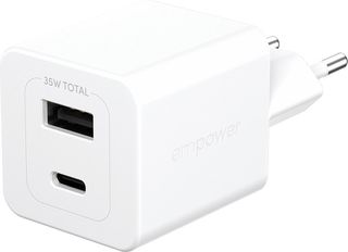 Empower by PanzerGlass Φορτιστής Χωρίς Καλώδιο GaN με USB-A και USB-C 35W Silver White (EM94326)