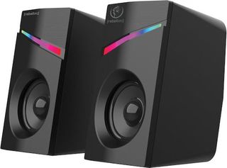 Rebeltec Pop Ηχεία Υπολογιστή 2.0, RGB Φωτισμό Μαύρο