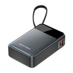 Vention Power Bank 20000mAh 65W, USB-A και USB-C Μαύρο