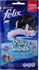 Purina Felix Play Tubes Λιχουδιές Σνακ Γάτας με Ψάρια & Γαρίδες 50gr