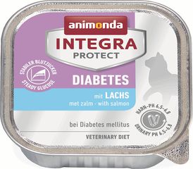 Animonda Integra Protect Diabetes Υγρή Τροφή για Ενήλικες Γάτες σε Ταψάκι με Σολομό Διαίτης 100gr