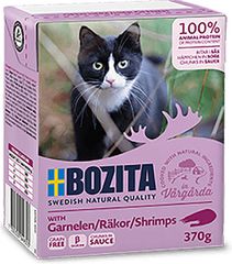 Bozita Feline Υγρή Τροφή για Ενήλικες Γάτες σε Φακελάκι με Γαρίδες χωρίς Σιτηρά & Γλουτένη 370gr A35-BOZ.64935