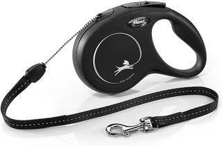 Flexi Πτυσσόμενο Λουρί/Οδηγός Σκύλου Ιμάντας Leash σε Μαύρο χρώμα 8m έως 12kg 80278