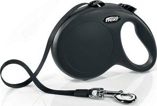 Flexi Πτυσσόμενο Λουρί/Οδηγός Σκύλου Ιμάντας Classic Large 8m έως 50kg Μαύρο σε Μπλε χρώμα 8m έως 50kg 281668