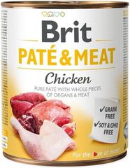 Brit Pate & Meat Υγρή Τροφή Σκύλων σε Κονσέρβα με Κοτόπουλο χωρίς Σιτηρά 800gr 308459 DLZRITKMP0049
