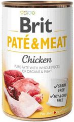 Brit Pate & Meat Υγρή Τροφή Σκύλων σε Κονσέρβα με Κοτόπουλο χωρίς Σιτηρά 400gr 308451 DLZRITKMP0040