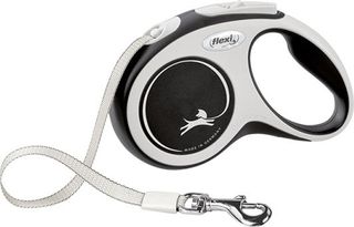 Flexi Πτυσσόμενο Λουρί/Οδηγός Σκύλου Ιμάντας New Comfort M Λευκό/Μαύρο σε Λευκό χρώμα 5m έως 25kg