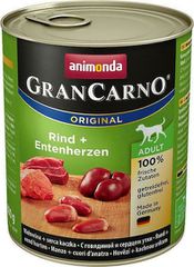 Animonda GranCarnο Original Υγρή Τροφή Σκύλων σε Κονσέρβα με Βοδινό και Πάπια χωρίς Σιτηρά & Γλουτένη 800gr