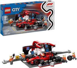 Lego City F1® Pit Stop & Pit Crew with Ferrari Car 322τμχ 60443