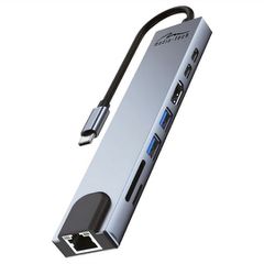 Media-Tech USB-C Docking Station με HDMI 4K PD Ethernet Γκρι (MT5046)